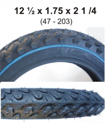 Шина (покрышка) 12 1/2 х 1,75 х 2 1/4 (47 - 203) DEESTONE для велосипеда / беговела / коляски Белая Церковь