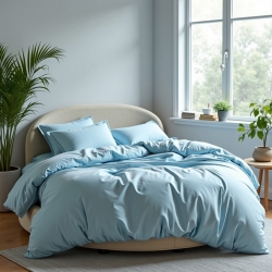 Комплект постільної білизни на Кругле ліжко Блакитний Чернигов