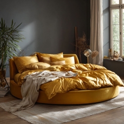 Комплект постільної білизни на Кругле ліжко Гірчиця Чернигов